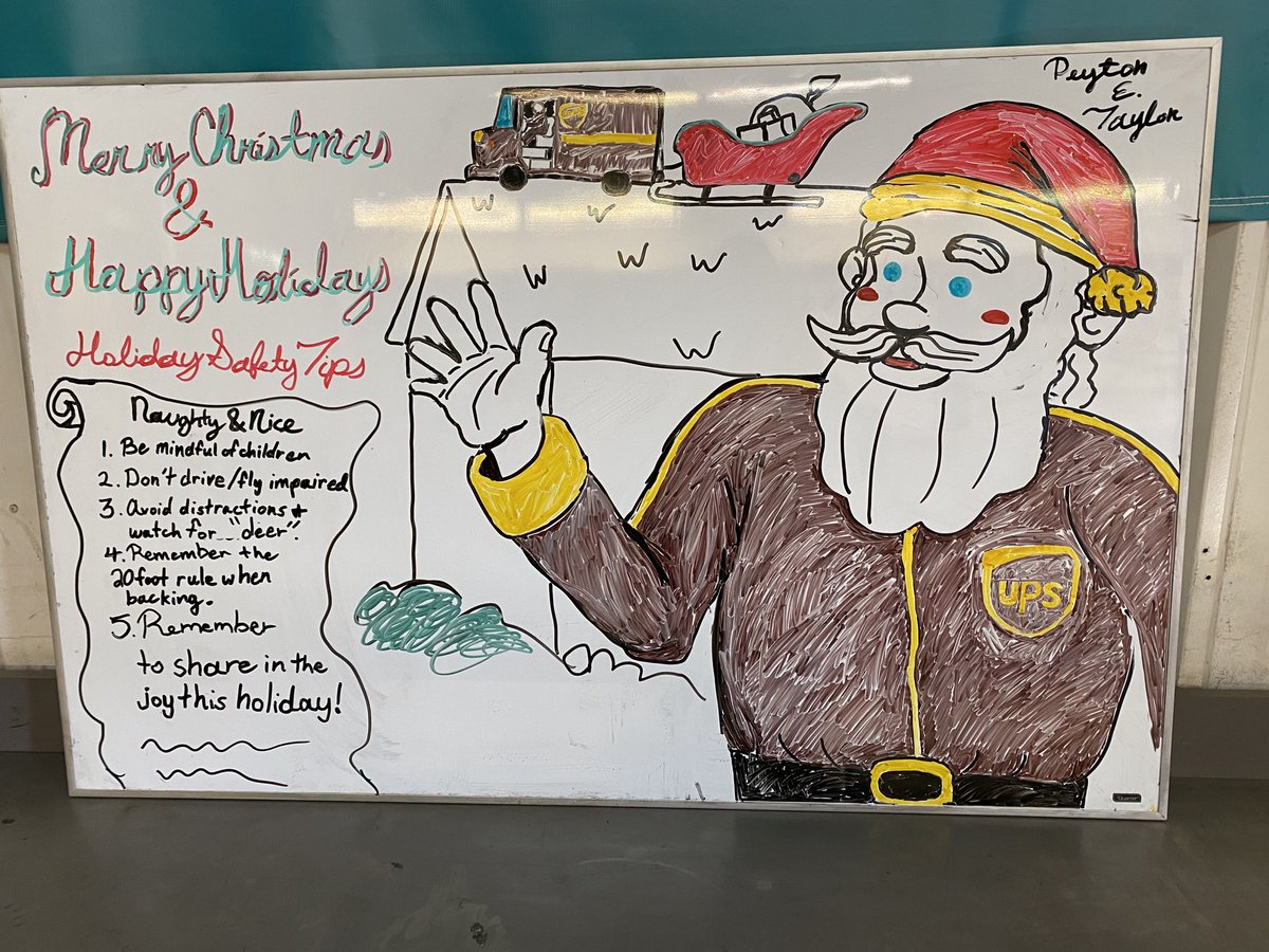 Tifton shows the Christmas spirit by sharing the naughty and nice list! Follow the methods to remain safe so everyone can enjoy the holidays. #safetyfirst #finishstrong #sharetheholidayUPSstyle