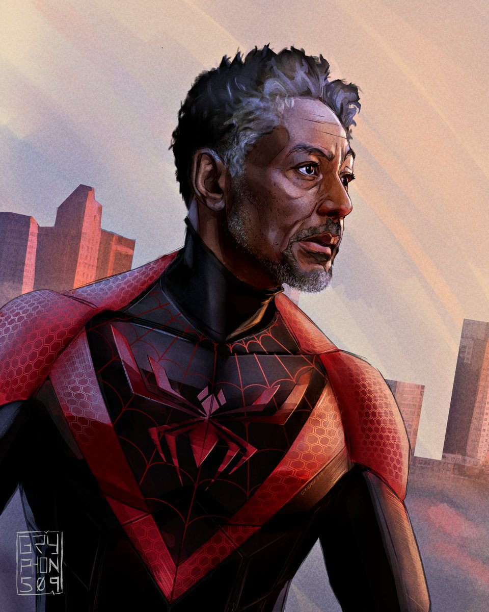 New painting. I thought it would be funl to paint Giancarlo Esposito as an older Miles Morales. It would be rad to see him play Spiderman. #spiderman #milesmorales #GiancarloEsposito #quiethandfilms #marvel #marvelfanart