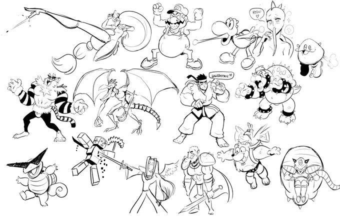 I had so much fun drawing Smash characters (and Frieza) from memory with @meziosaur on stream tonight!

Huge thanks to everyone who came out for my last stream of 2020. See you all in the new year for more fun art streams like these! 