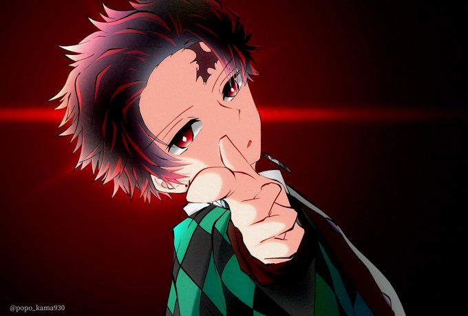 ぽぽさんがTwitterに投稿した竈門炭治郎(鬼滅の刃)のイラスト。