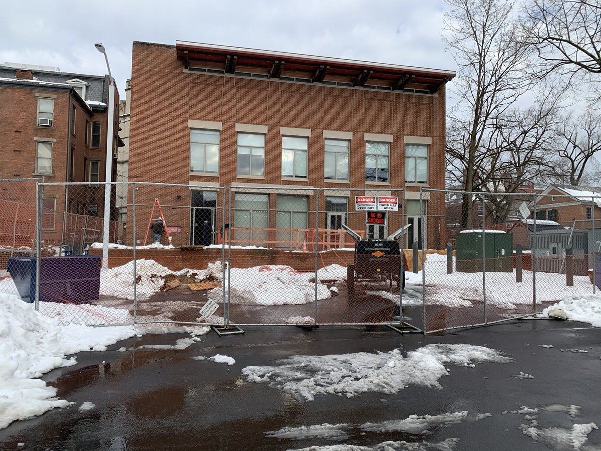landowarchitect's tweet photo. Demolition has begun on the renovation and addition project, designed by Landow and Landow Architects, at the Slifka Center for Jewish Life at Yale University.

Sometimes you have to start by making a mess. 

@SlifkaCenter #YaleUniversity #architecture #interiordesign https://t.co/znDeQAD4B6
