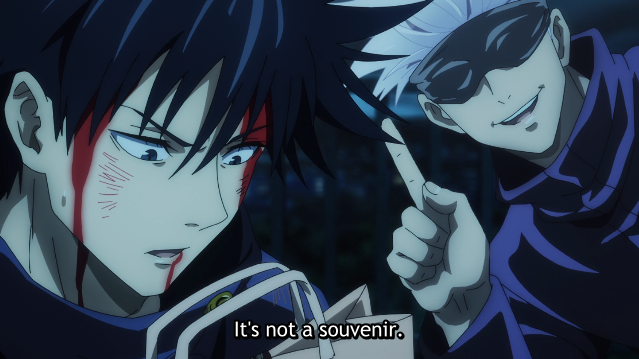 Gojo always knows what Megumi's thinking.slight spoilI think this really is a character development for him, before he only focused on himself and completely ignored Suguru's change, Suguru must be sad when he thought about "strongest due", bc the "due"'s long gone...