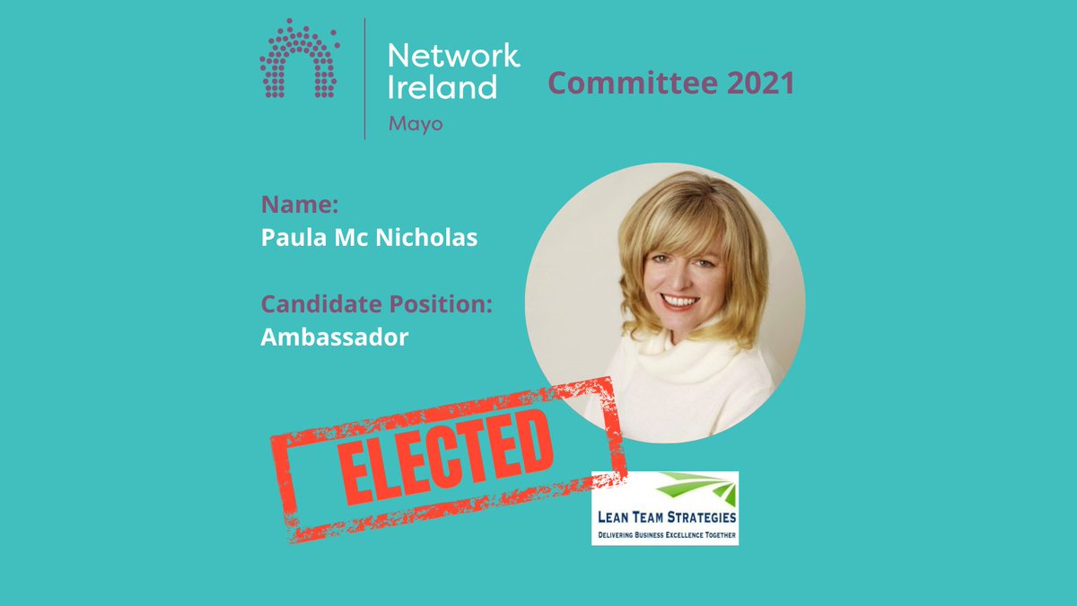 networkmayo's tweet photo. We are delighted to announce our new Ambassadors for 2021.
Congratulations to Pamela Barrett @leomhaigheo  Lorraine Hall @cleaning_corp  Laura McDonald @EdenWellnessIE  &amp; Paula McNicholas @LeanTeamPaula 

 The best of luck for 2021!

@Network_Ireland #NIM21 #EmbracingChange https://t.co/q7zpldHhMu