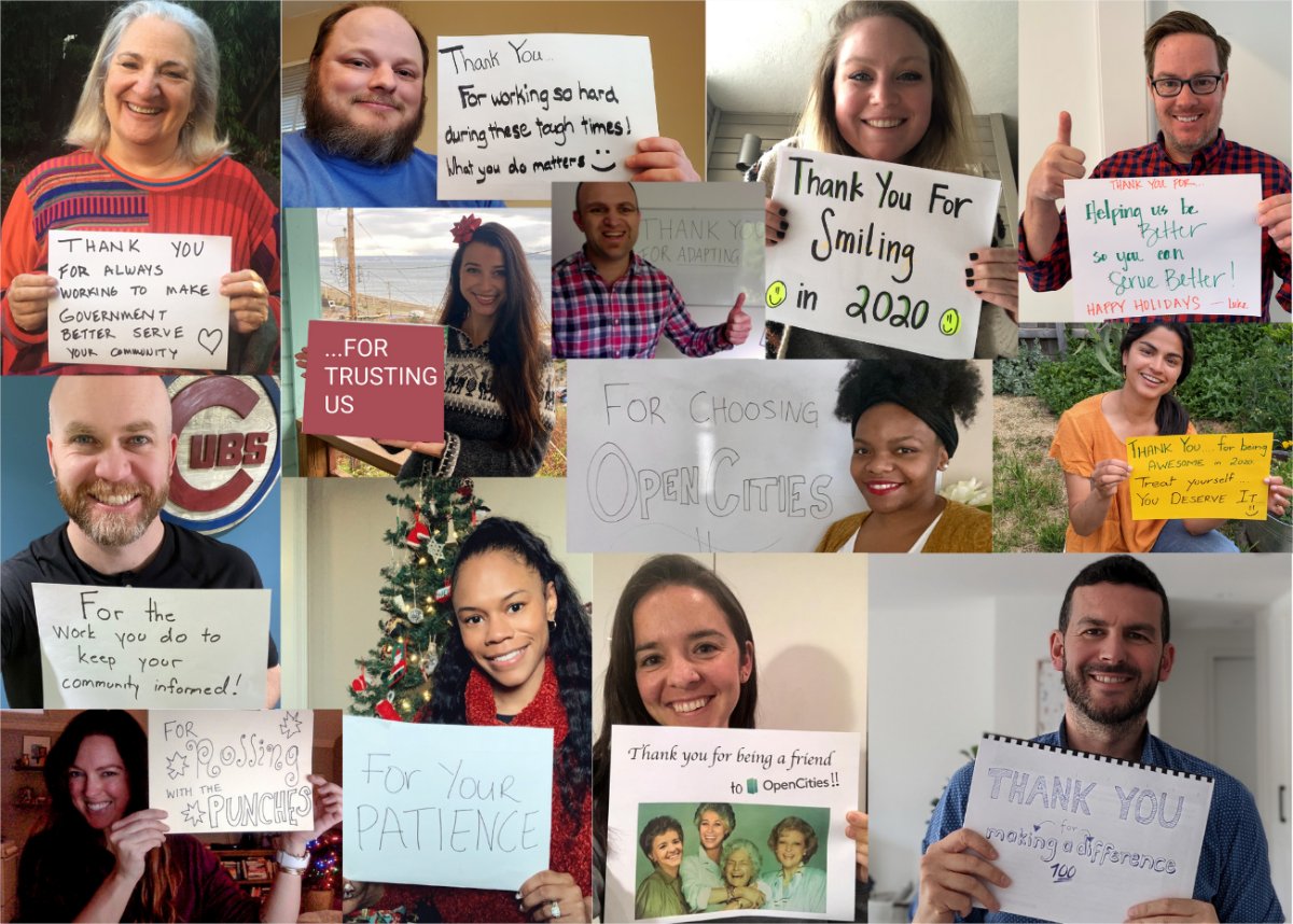 Happy holidays from the OpenCities team!

As 2020 comes to a close, we would like to take this opportunity to thank you for being with us throughout this year.

We look forward to working with you in 2021!