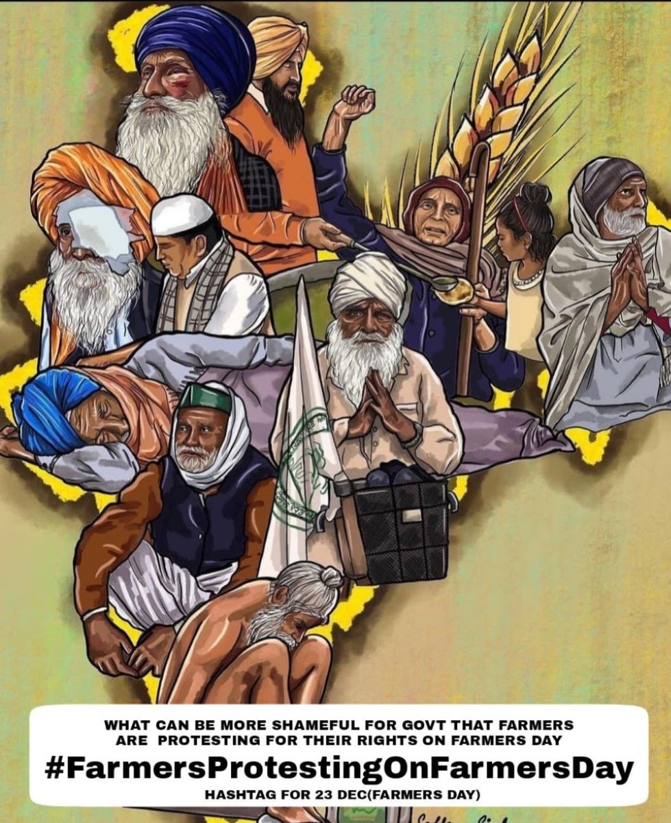 SajjanS11980764's tweet photo. Farmersday #FarmersProtestingOnFarmersDay https://t.co/OCeiTJyHEy