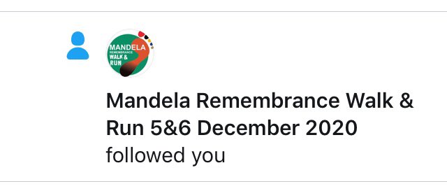 HuePhamWrites's tweet photo. I donโt go on Twitter much but discovered @mandelarw follows me on Twitter. So honoured, so grateful to have finished 21KM this year for the Mandela Walk &Run. ๐๐๐
#MRWR20 #WhereverUR #RememberMandela https://t.co/vrdN25uySM