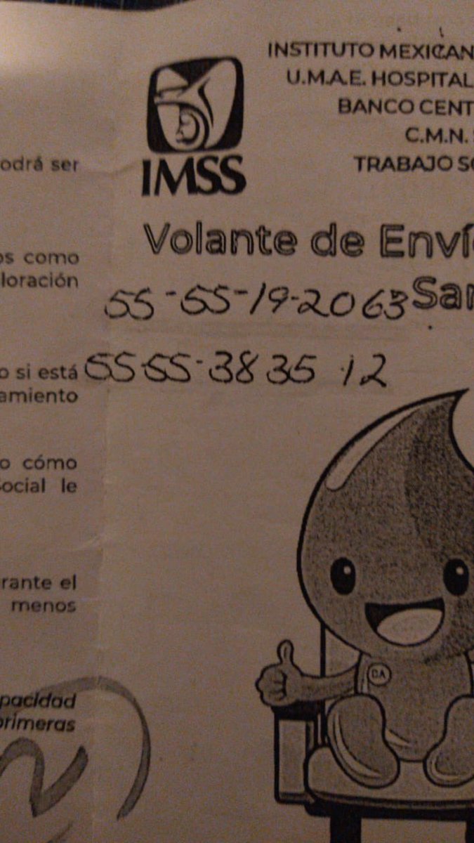 FerVela3's tweet photo. #CDMX URGE #sangre c/tipo para Rosa María Méndez Mendivil en el Hospital General Regional 2 traumatología I
Teléfono para agendar cita  RT @DonarVida https://t.co/PoqLN2WC3S