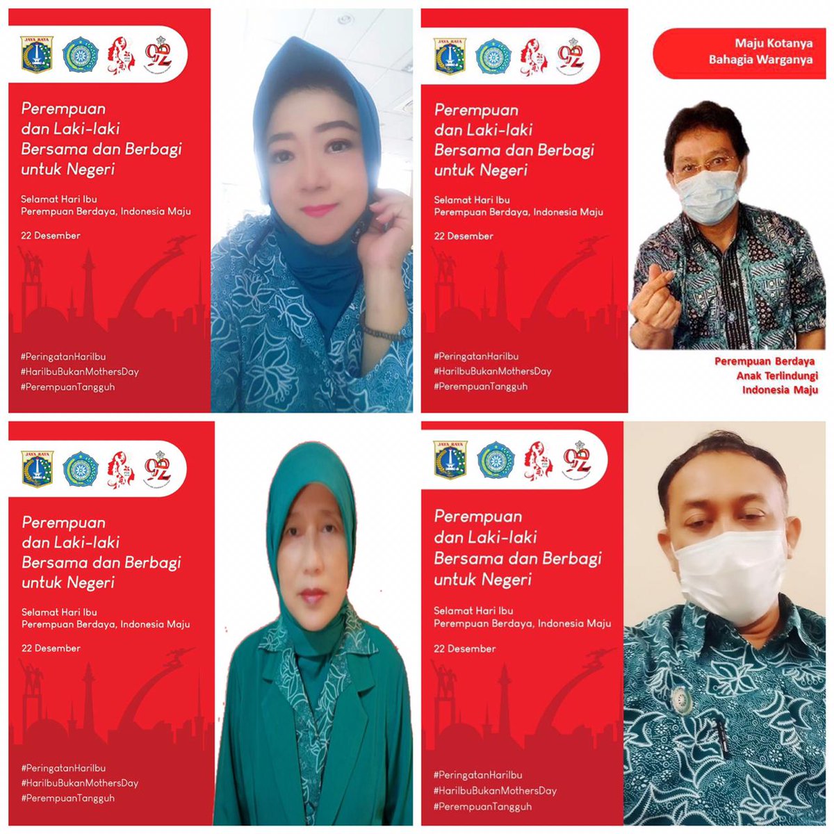 TP PKK Provinsi DKI Jakarta mengucapkan Selamat Peringatan Hari Ibu ke-92.  
Semoga semakin banyak perempuan yang berdaya dan memiliki kesempatan yang sama dengan laki-laki, untuk #bergerakbersama memajukan negeri kita tercinta, Indonesia.
—
#pkkjakarta #HariIbu2020