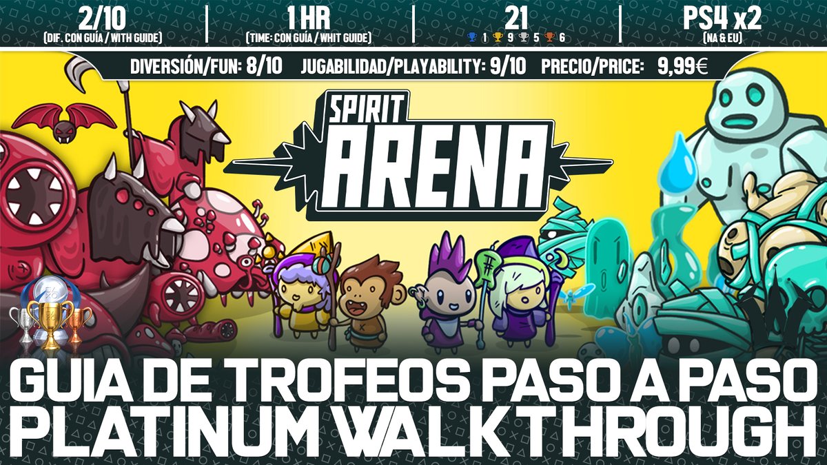 WaddysWDS's tweet photo. SPIRIT ARENA 🏆 #PS4 #XBOX #SWITCH | #GUÍA DE #TROFEOS | #PLATINUM #WALKTHROUGH | #TROPHY #GUIDE 🧙♂️
👉 https://t.co/FxMQAPT4Kl 👈
PLEASE: 🔄 RT & ❤️ LIKE!!!
Thanks to: @JanduSoft
TAGS: #SpiritArena #indie #indiedev #indiegame https://t.co/Xqzoe7l095