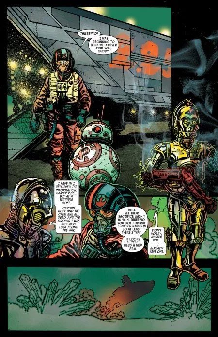 8. You know how C-3PO mentions his new red arm in Force Awakens? He has that cause he lost his old arm on a perilous mission. The red one previous belonged to another droid that sacrificed himself for 3PO. 3PO wants to talk about it, but everyone’s too annoyed to listen.
