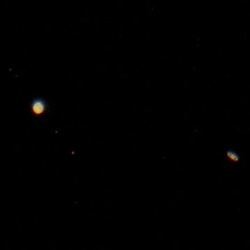 The rings of Saturn and Jupiter’s 4 moons are barely visible. Taken from DC apartment rooftop on Dec 22 ~5:50pm. @capitalweather #GreatConjunction