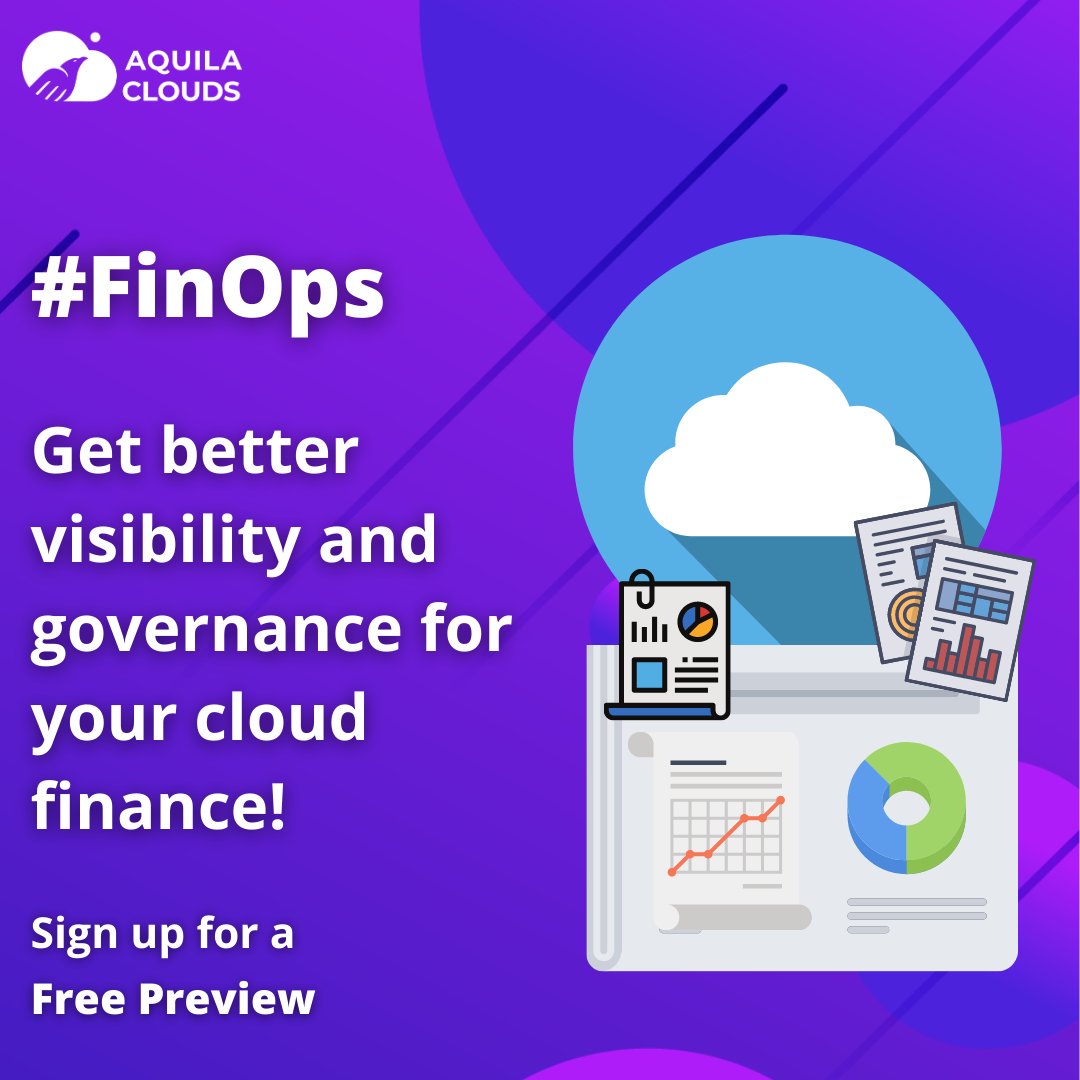 AquilaClouds's tweet photo. Get better visibility and governance for your cloud finance! 
Please visit https://t.co/QaonLNbr8l to learn more. 
#aquilaclouds #cloudcomputing #cloudmanagement #aws #azure #gcp #cloudsolutions #cmp #insightedition #eagleeye #visibility #recommendation #free #preview #kubernetes https://t.co/3MAR1K9ui0