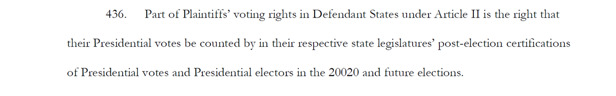 You know what, though - if the court tells them they can have post-election legislative certification for elections starting in 20020, I'm not sure I'd complain.