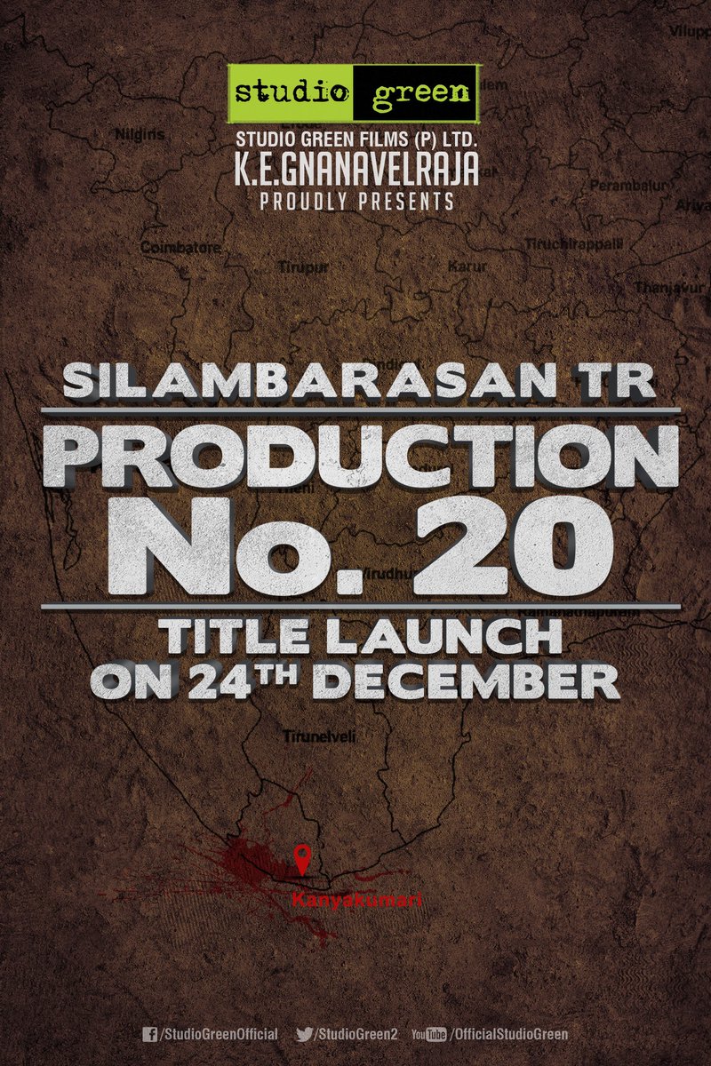 StudioGreen2's tweet image. We are glad &amp;amp; proud to have the trend setter of our ages @SilambarasanTR_ and the Heart throbe @Gautham_Karthik joining forces for our 20th project !!  

&quot;Sillunu oru kaadhal&quot;s, Jillana director  @nameis_krishna is the captain of this ship!

#Studiogreen20 @kegvraja

Bless us!