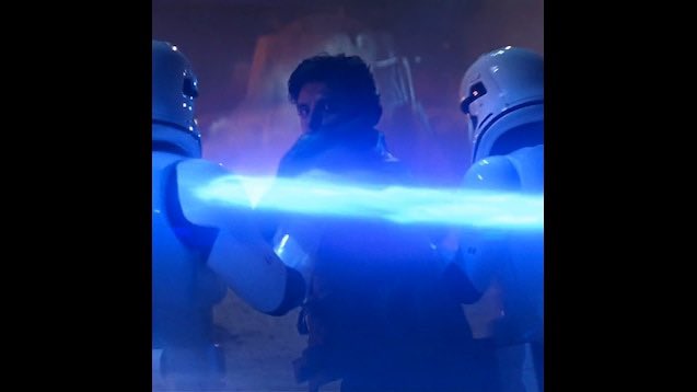 10. Kylo Ren had the rare Force Ability to freeze blaster fire in mid-air, a power he basically never used in any major battles .