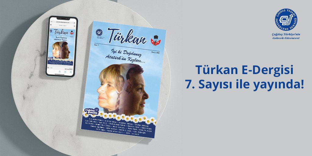 İyi ki doğdunuz Atatürk’ün kızları…
7.sayımızda da okurlarımız için özenle, birbirinden özel içerikleri üretmeye çalıştık. İyi okumalar diliyoruz.

Link-> linktr.ee/cagdasgenclika…

#ÇağdaşYaşamıDesteklemeDerneği #30YıldırElEle #TürkanDergisi