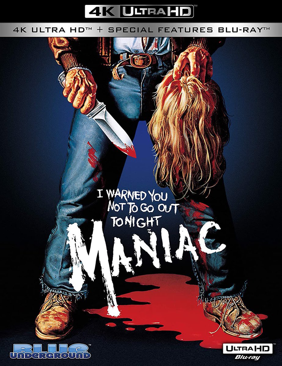 MANIAC and THE NEW YORK RIPPER. Two amazing releases celebrating 4K UHD. Blue Underground is on a roll.