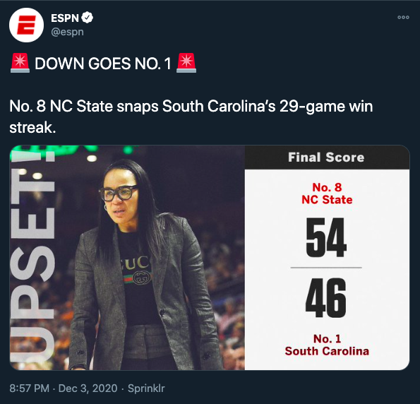 RCorySmith's tweet photo. Dear @espn,

NC State has head coaches, too. Their names are Wes Moore and Kevin Keatts. Just saying... https://t.co/f5MffKtsKw
