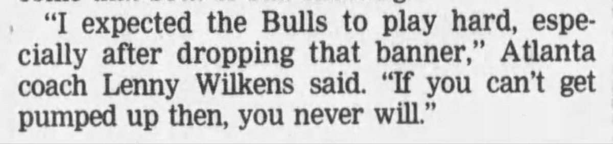 The Bulls entered banner night on Feb. 9, 1999, at 1-1, and lost to the Hawks 87-71, scoring just 13 in the 4th. We wouldn't have another .500 record until Nov. 4, 2002, the fourth game of the 2003 season. https://readjack.substack.com/&nbsp;