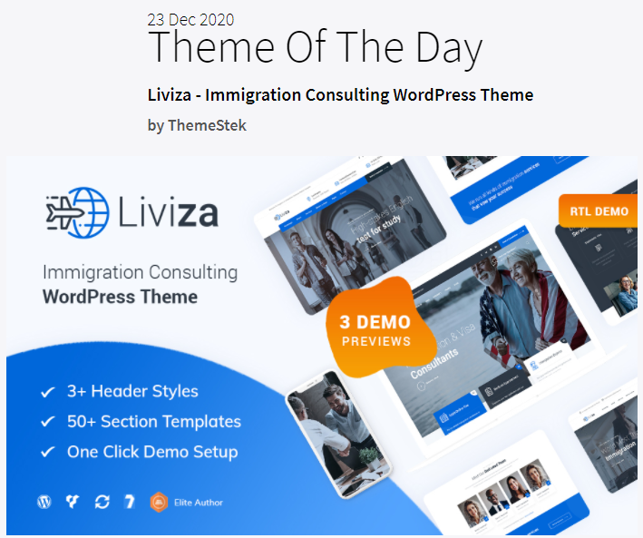 themeStek's tweet image. Liviza theme is winner for 🎊 THEME OF THE DAY 🎊 on @designnominees  Thanks for Design Nominees team and all voters !!! themeforest.net/item/liviza-im…