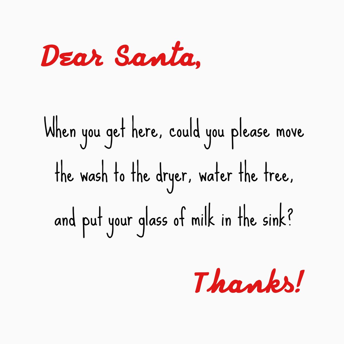 NoonisApparel's tweet photo. What would you add to your list... If you weren’t actually Santa Claus? https://t.co/YU7dweZTLL