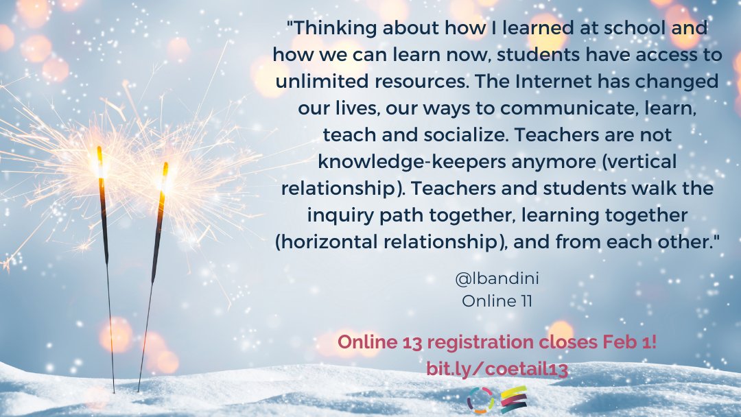 COETAIL's tweet photo. Your weekly dose of #WednesdayWisdom from our community!
How do you inquire w/ your ss? @lbandini
Learn more about #COETAIL Online 13: https://t.co/mZXDO5cpQQ
#sislibrary #intTLchat #tlchat #pypchat #sismumbai #EduroLearning #edchat #edtech #aussieed #edchatmena #africaed https://t.co/OrC2qEUS59