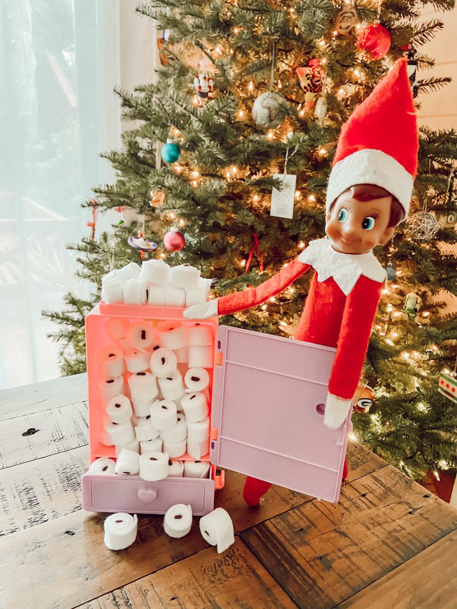 Now you know where all the TP went this year! #elfontheshelf
