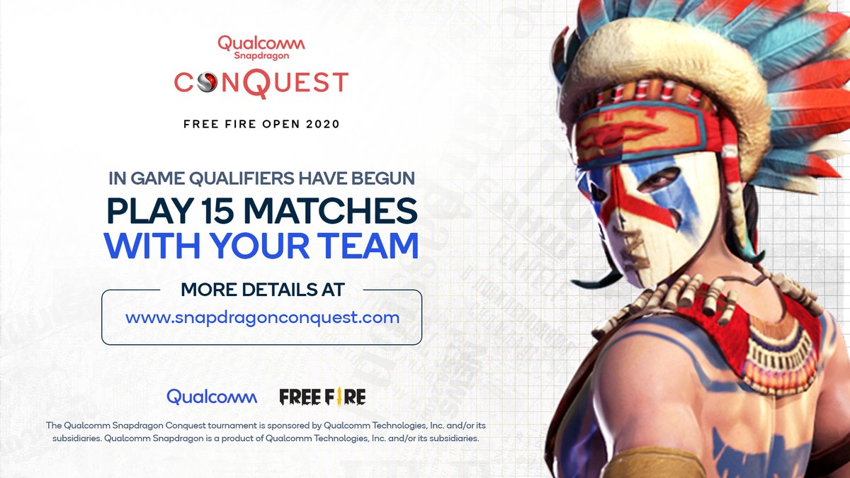 _ConquestEsport's tweet photo. Has your squad played 15 Classic matches yet?​
​
In-game qualifiers for Free Fire Open 2020 have begun, get in game and get started now! 🏆​
​
#snapdragonconquest2020 #freefire #snapdragonconquest https://t.co/hU4YYVSMH3