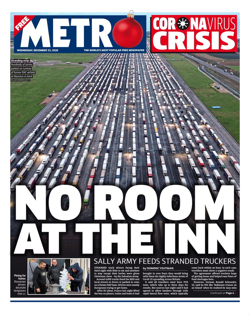 When the UK government made their grand plans for using Manston Manston as a holding area for trucks in the event of a no-deal Brexit and spent weeks preparing the site, did it never occur to them that people stuck there for days might require food?