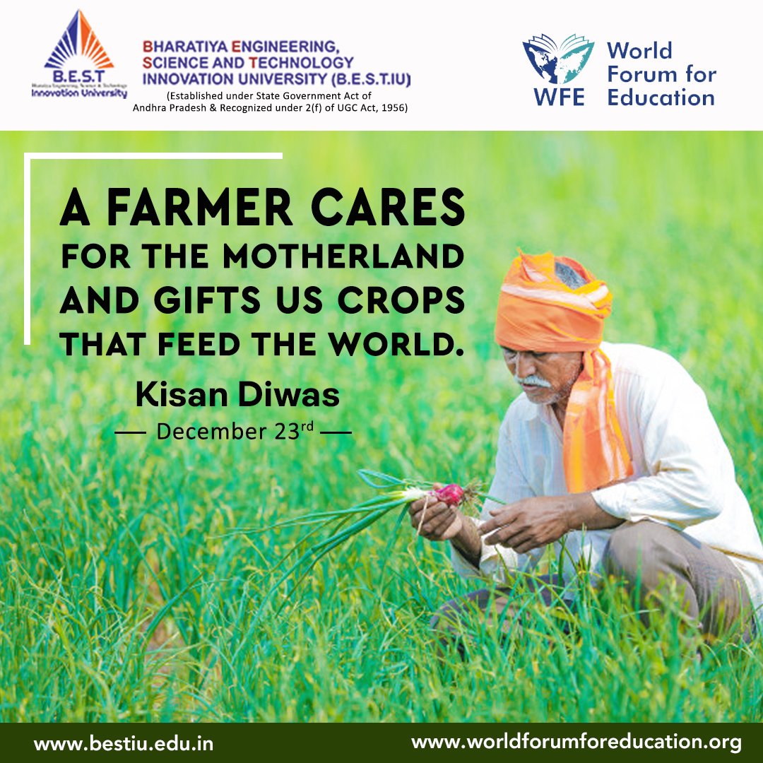 bestiu20's tweet photo. Our #Farmers' hard work &amp; efforts in cultivating the crops flourishes humanity. On this #KisanDiwas we acknowledge and respect their dedication and wish all the goodness, prosperity &amp; wealth in their lives.

https://t.co/xbmqiMw5FC
#FarmersDay2020 #farmersday @V_Rupa @lalbharat57 https://t.co/MqvrOmyljf