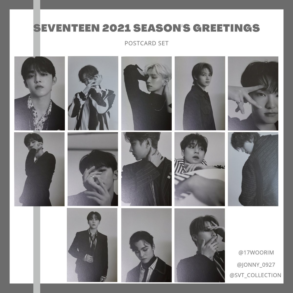 세븐틴 2021 시그 시즌그리팅 포스트카드 모음 SEVENTEEN 2021