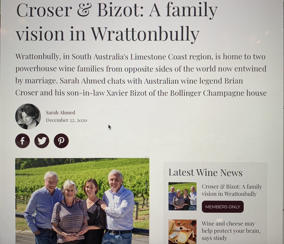 Terre a Terre Winery (@terreaterrewine) on Twitter photo Very good insight into the <a href="/Tapanappa/">Tapanappa Wines</a> and <a href="/TerreaTerreWine/">Terre a Terre Winery</a> Australian fine wine projects in <a href="/Decanter/">Decanter</a> today. Thanks @sarahwine for the kind words! Very good insight into the <a href="/Tapanappa/">Tapanappa Wines</a> and <a href="/TerreaTerreWine/">Terre a Terre Winery</a> Australian fine wine projects in <a href="/Decanter/">Decanter</a> today. Thanks @sarahwine for the kind words!