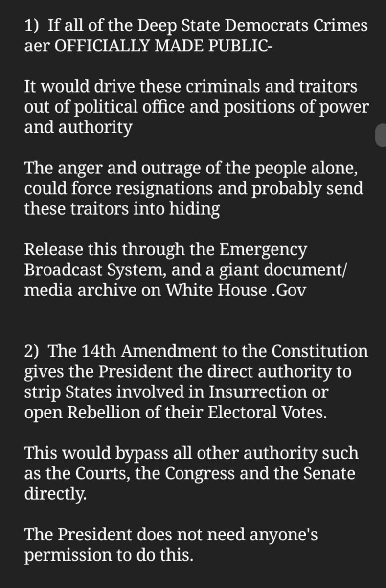 10 PATHWAYS TO VICTORY FOR PRESIDENT TRUMP AND WE THE PEOPLEAs defined by Mike Adams/ HealthRanger and expanded on by  @OratorBlogSituation Update, Dec. 22nd - TEN feasible pathways to a Trump VICTORY https://tinyurl.com/y854egfq&nbsp;