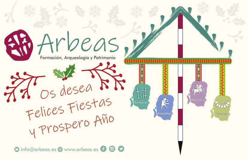 Desde Arbeas. Formación, Arqueología y Patrimonio os deseamos que tengáis unas Felices Fiestas y un Próspero 2021. #FelizAñoNuevo 2021 #arqueología