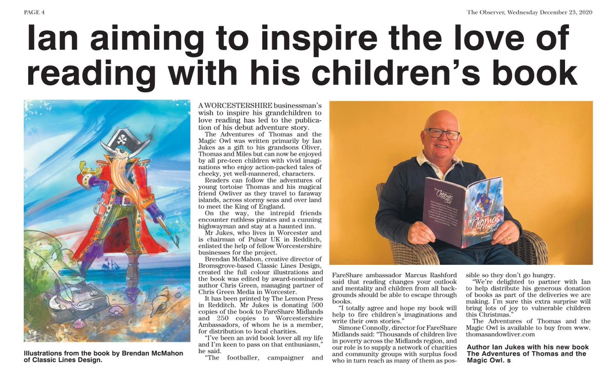 Hi #WorcestershireHour We've got some good news to share - <a href="/WorcesterObs/">Worcester Observer</a> has featured the book in this week's edition. 

The story mentions our illustrator Brendan McMahon, book editor Chris Green and publishers <a href="/lemonpressprint/">Lemon Press</a> all based here in #Worcestershire