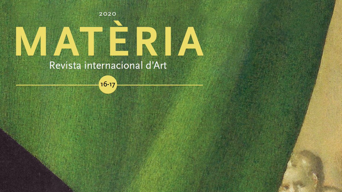 📚 Publicat el número 16-17 de Matèria!

Aquest doble número s’edita en record d'en Joaquim Garriga. Als escrits in memoriam s’afegeixen altres dedicatòries en forma d’articles entorn l’art de l’època moderna i contemporània.

Molt bona lectura!
👉 revistes.ub.edu/index.php/mate…