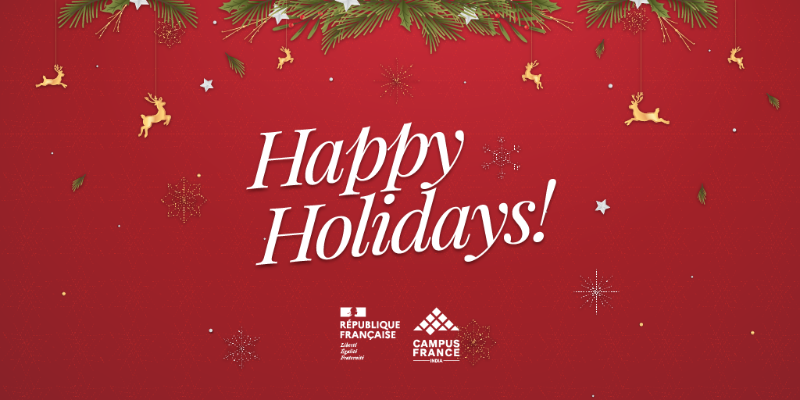 ifiofficiel's tweet photo. Campus France India wishes you Happy Holidays!
We'll meet soon in 2021 with our Live sessions, Scholarships, Alumni events. Pre-register for the virtual Choose France Tour on 26-27 February.- https://t.co/0StLCvw7pa
#ChooseFrance #StudyAgroad #AlumniCorner https://t.co/JirOi5CJoM