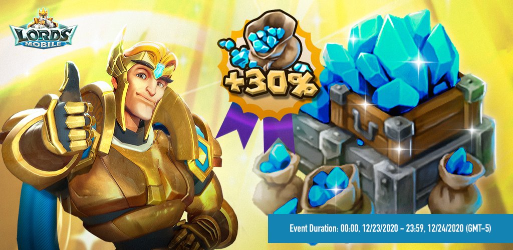 Aptoide's tweet photo. Calling all #LordsMobile fans❗ We're running an #ExclusivePromotion! On your first purchase made TODAY or TOMORROW get 30% MORE #DIAMONDS 💎 Start playing 👉 https://t.co/VddTBmj1dd https://t.co/txrfa3dD5o