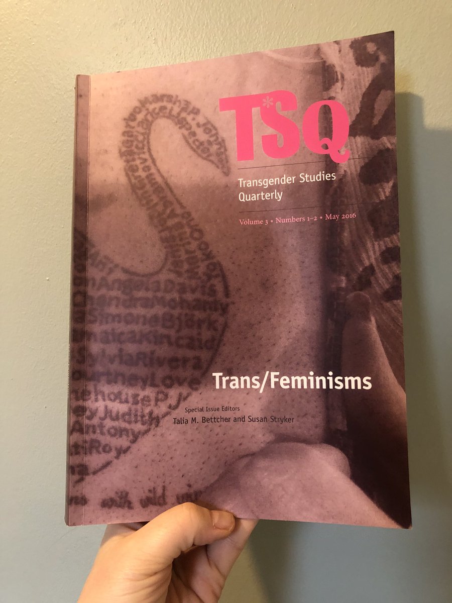 Finally spending time with this issue of  @tsqjournal, reading it cover to cover. So much I can’t wait to share and reflect on through citations, through teaching and through twitter. 1/