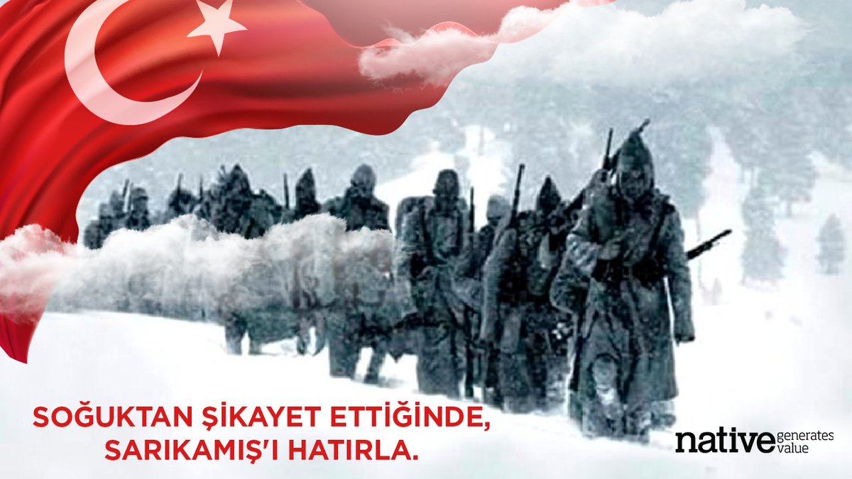 Sarıkamış Harekatı'nın 106. yıl dönümünde şehitlerimizi saygı, rahmet ve minnetle anıyoruz.