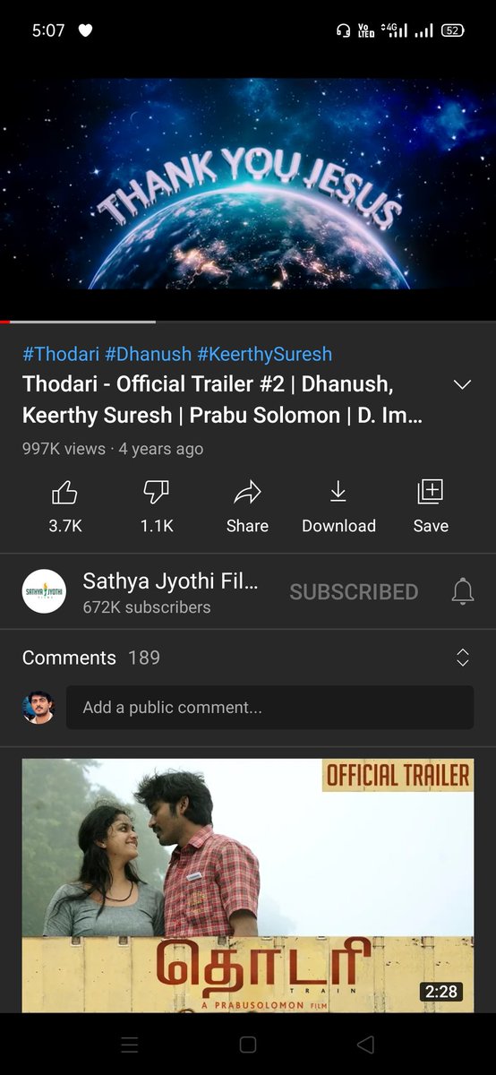 itsvignesh_'s tweet photo. Thodari Trailer Like With 5Year Only 3K only | Kani Rasi Trailer With 1 Year 30K Likes..
Tier 4Actors Dhanush &Vimal Once Again Proof ,King Of Social Media Vimal Fans ๐ฅ๐ฅ๐ฅ
#Vimal #VimalFans #Eeswaran
#JagameThandhiram #Karnan https://t.co/gz7nC6DuhQ