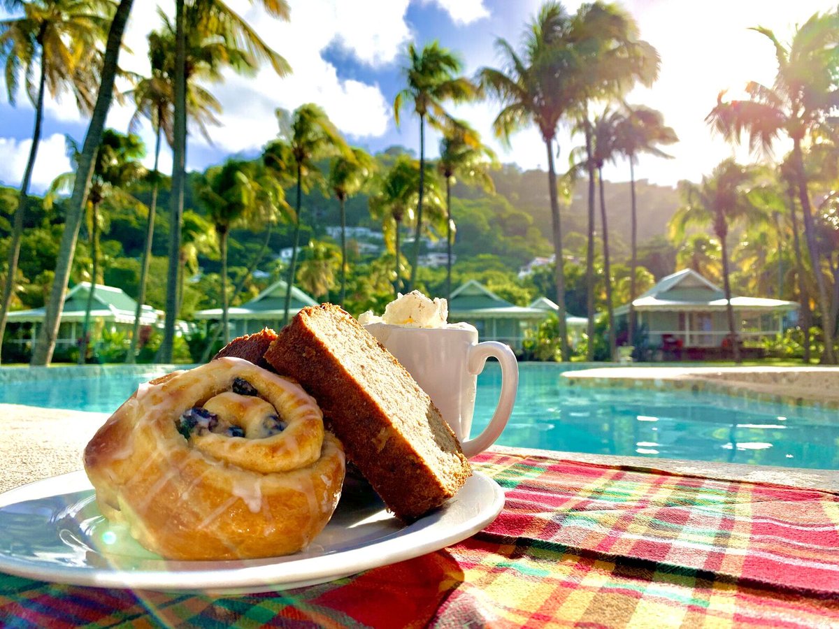Where would you rather be right now? In the hustle and bustle of Christmas shopping or here, enjoying breakfast next to the pool? 
🌴🌞

#caribbean#islandlife#paradise#wellness#luxurywellness#retreat
#recharge#relax#lovebequia