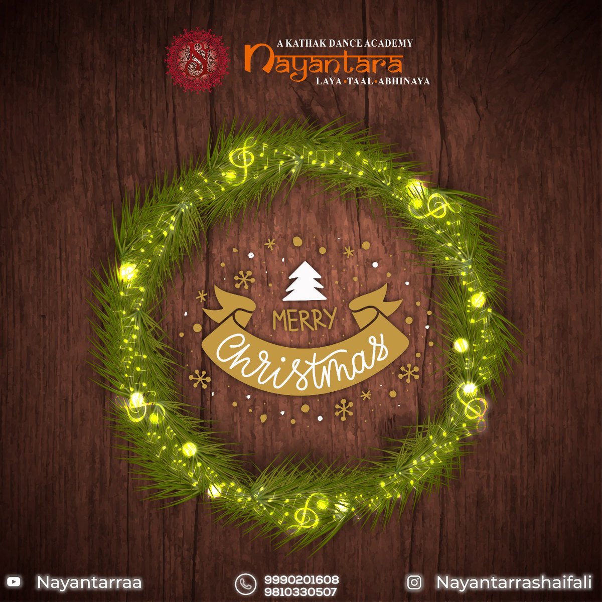 TayalGoel's tweet photo. Nayantara Kathak Academy hope this festive season will bring good luck and good health for you and your family. 

Wishing a very Merry Christmas!!!

#kathak #classicaldancer #merrychristmas #christmastree #Christmas2020 #christmasvibes #christmasballs #christmasvibes https://t.co/1jx9noANrO