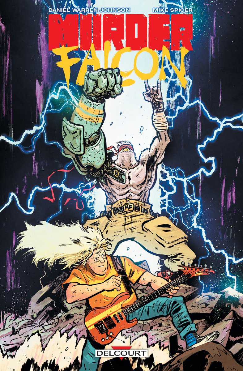 MURDER FALCON : Jake a une vie triste mais un jour il rencontre un Faucon au bras robot fan de Métal. En grattant sa guitare il peut l'invoquer et combattre les Kaijus qui menacent la Terre.Entre 2 bastons épiques ça parle de deuil, de maladie et d'amour.Récit complet - 17,50€