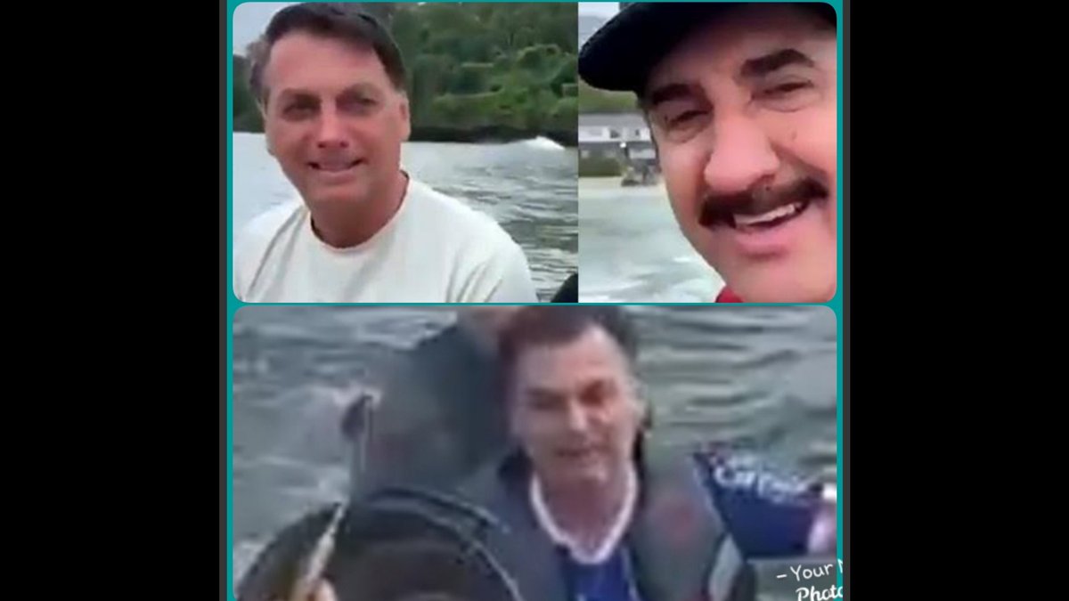 Negro26daCB's tweet photo. @VemPraRua_br Nos dois picos da Pandemia #BolsonaroGenocida se divertiu. Jet Sky  e Pescaria com Ratinho e seu Ministro "Gobbels" da Comunicação, genro do S Santos.  Aquele de codinome "Garanhão" da Lista Odebrecht. https://t.co/Y63y82xnPQ
