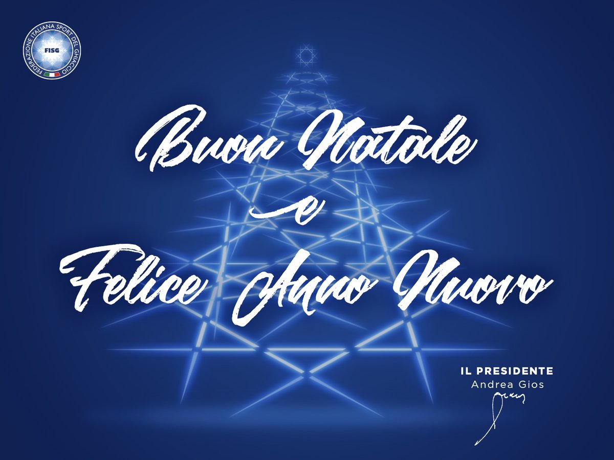 fisg_it's tweet photo. Il Presidente @AndreaGios augura a tutti Buon Natale e Felice Anno Nuovo🎄🎅☃️ > https://t.co/nRq8VEJypy https://t.co/GSBahIxnMU