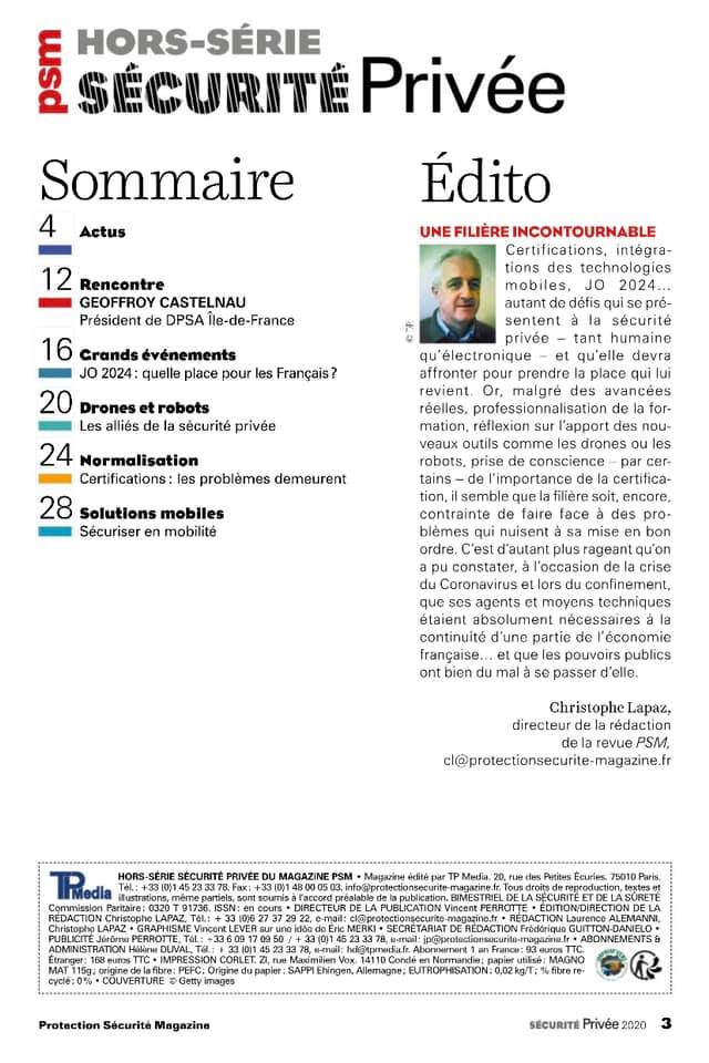 Nous remercions PSM magazine pour l’article qui a paru dans le Hors Série des mois de novembre - décembre sur LPN. 

 #sécurité #sécuritéprivée #sûreté #catégorieb #agentdesécurité  #cnaps  #devenezagentdesécuritéarmé #primointervenant #catégoried #intervenantensurveillancearmée