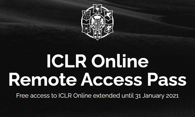 TheLawSociety's tweet photo. .@TheICLR The Incorporated Council of Law Reporting have kindly extended the Online Remote Access Pass so you can gain free access to  their database of law reports to 31 January 2021.  Sign up here https://t.co/VdOyf4x0nS https://t.co/9maCjSCQie