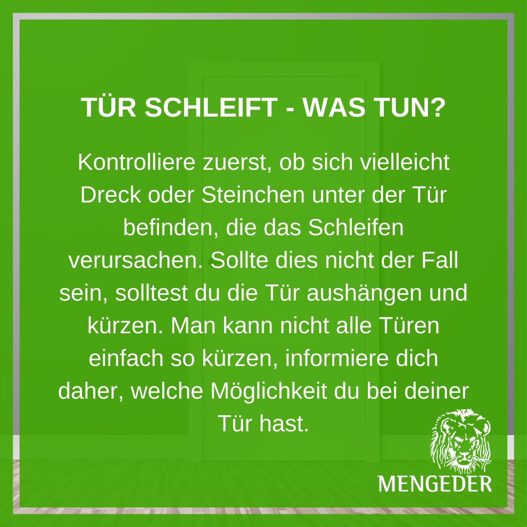 MengederF's tweet photo. Hattest du auch schon das Problem mit einer schleifenden Tür? 🚪
#Tür #schleift #Mengeder https://t.co/YIZraaAklh