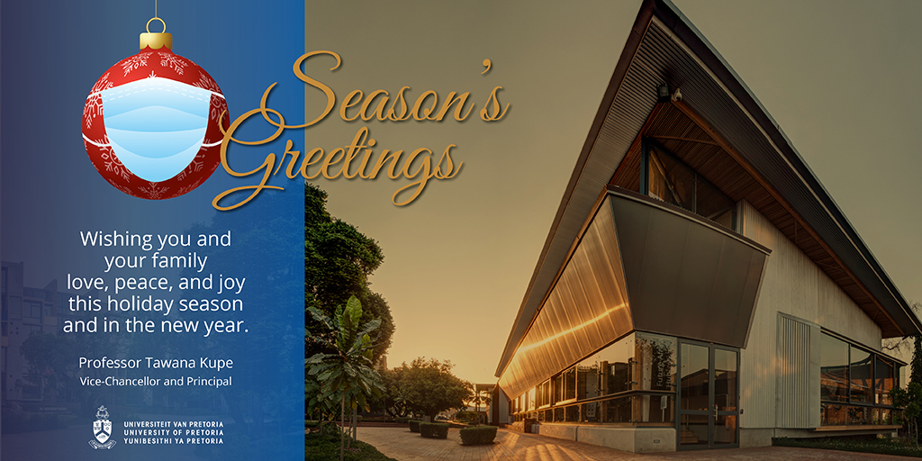 UPTuks's tweet photo. We wish all staff, students, alumni and the extended UP community a peaceful and joyous festive season! We extend our sincere appreciation for your positive contribution to the University throughout the year. https://t.co/z5fnJ8iELW